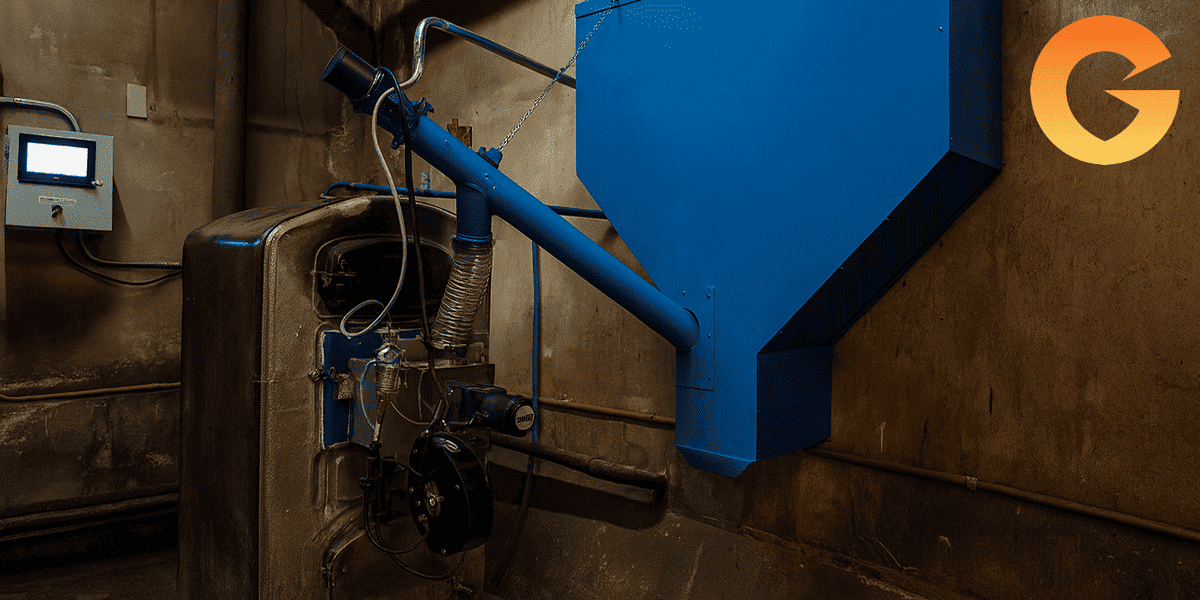 Soldador trabajando en altura sobre un tubo industrial suspendido por una grúa, con cielo azul despejado y estructura metálica de soporte, representando trabajo técnico y precisión en montaje industrial.